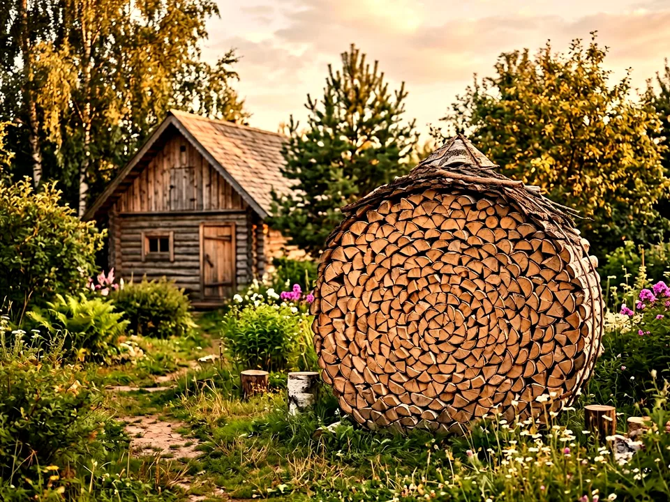 Круговая поленница holzhausen, Колпино, улица Каминная, 24В